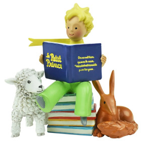 Le Petit Prince - Figurine Le Petit Prince Mouton et Renard Livre