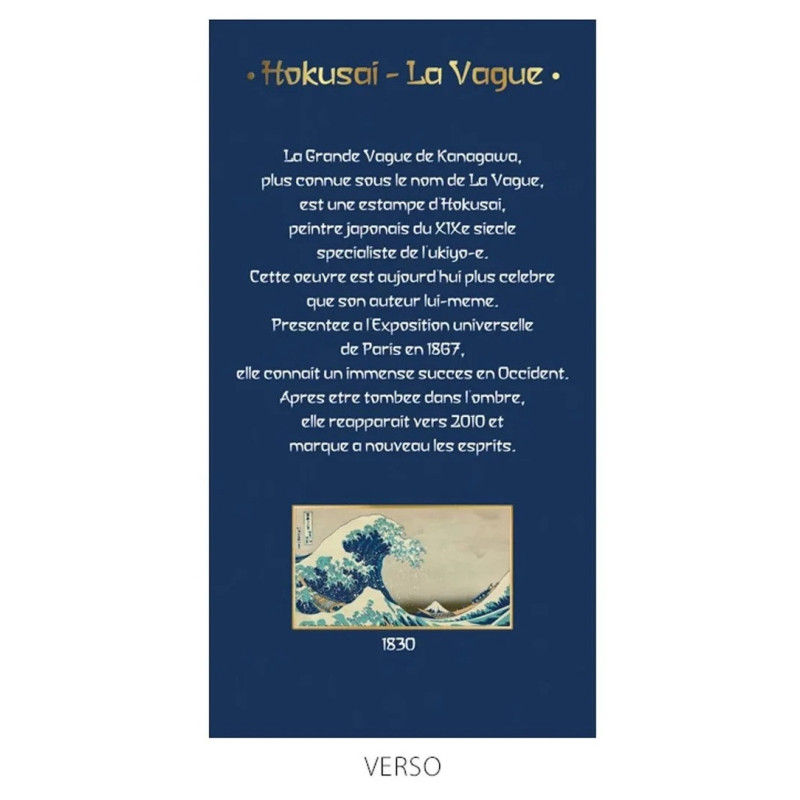 Hokusai – Marque-page Vague Métal – Enesco
