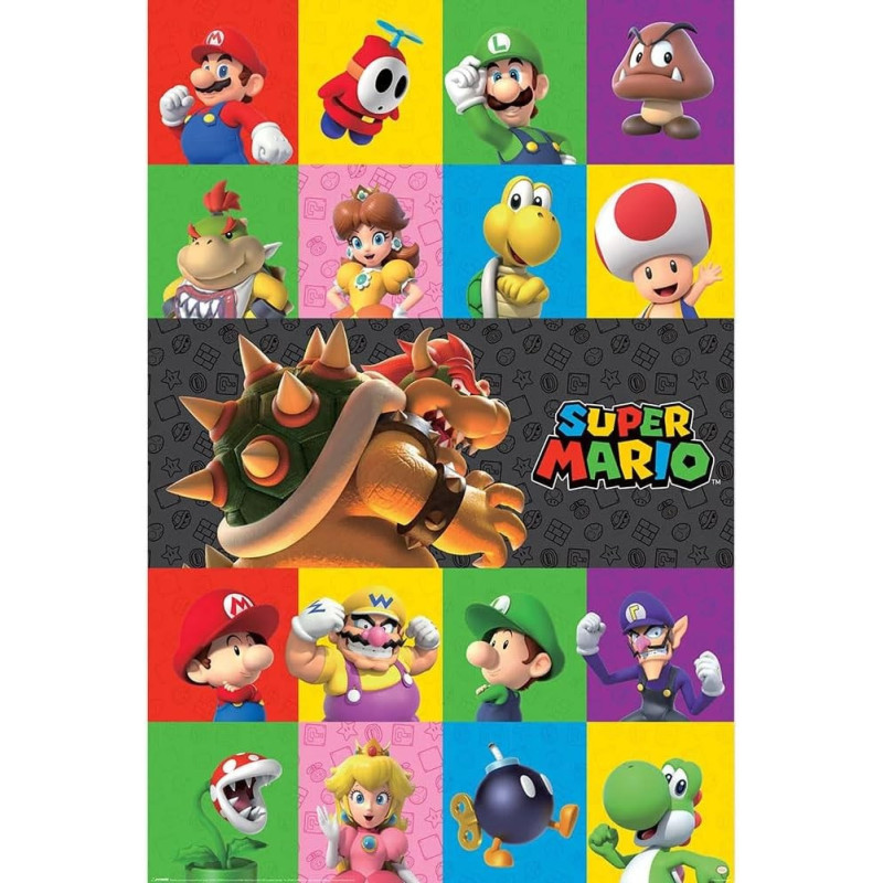 Super Mario - Grand poster Personnages (61 x 91.5 cm)