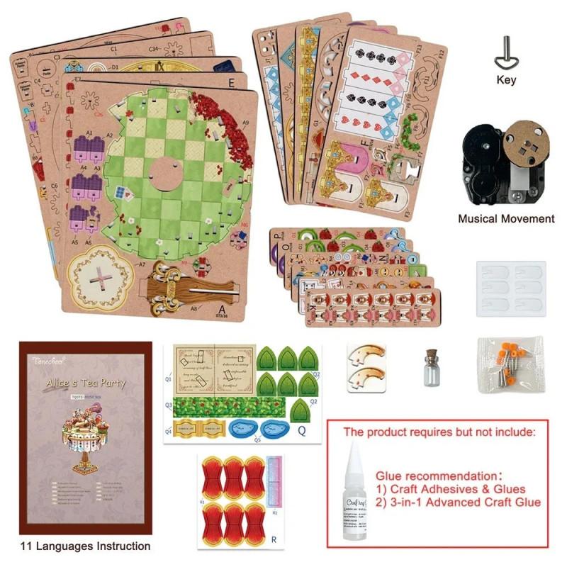 3D MUSIC BOX Maquette DIY Boîte Musicale Le Goûter d'Alice - Tonesheer