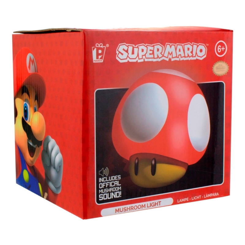 Mario - Lampe d'ambiance sonore Champignon Rouge