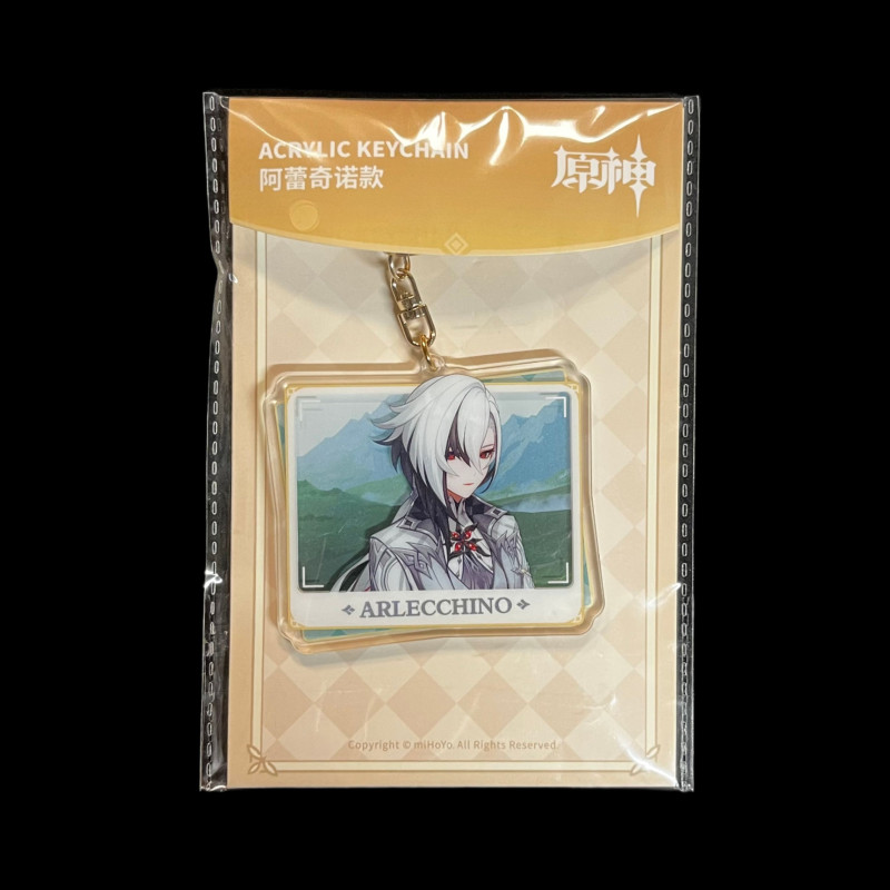 Porte-clés Acrylique Arlecchino – Licence Genshin Impact