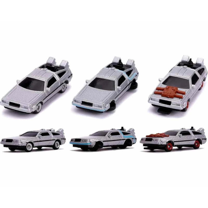 Retour vers le Futur -  Pack 3 DeLorean Nano Metalfig - Jada Toys