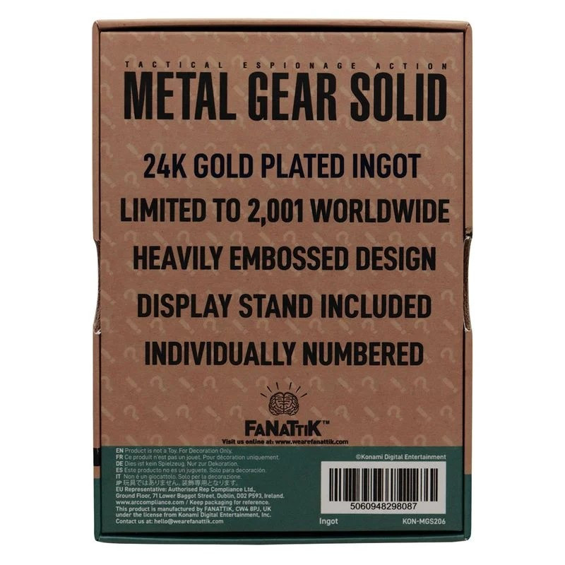Metal Gear Solid 2 - Lingot Raiden Édition Limitée 2001 ex. - Fanattik