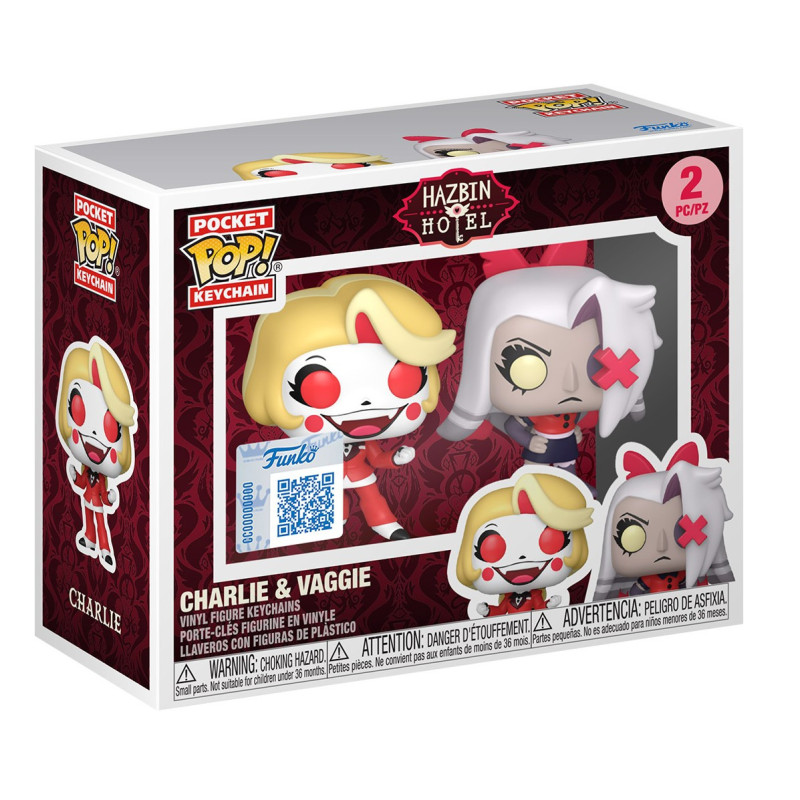 Hazbin Hotel - Pop! Pocket -  Set de 2 porte-clés Charlie & Vaggie
