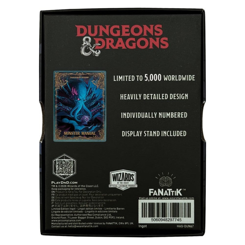 D&D Lingot Monster Manual Alternate Cover – Edition Limitée – Fanattik