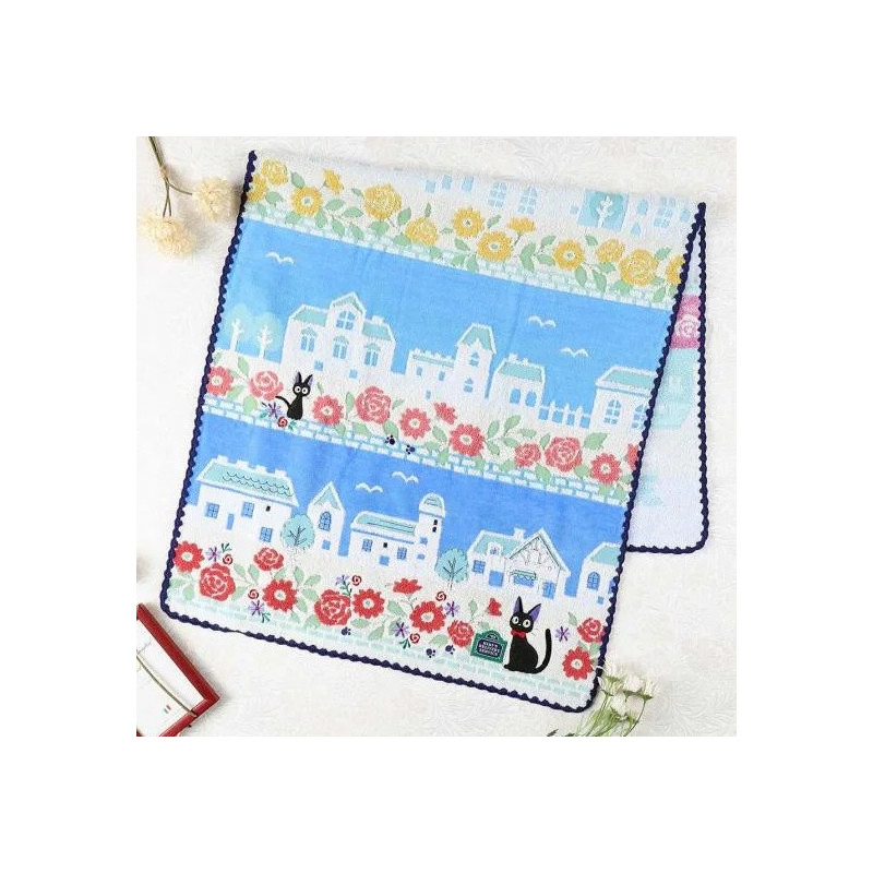 Kiki la Petite Sorcière – Serviette Jiji Ciel Bleu 60x120 cm – Ghibli