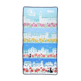 Kiki la Petite Sorcière - Serviette Jiji Ciel Bleu de Koriko 60 x 120 cm