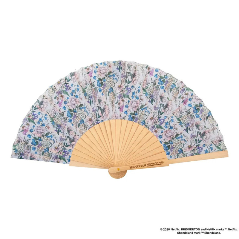 Bridgerton – Eventail Pliable Fleurs de Lys - Moriarty Art Project