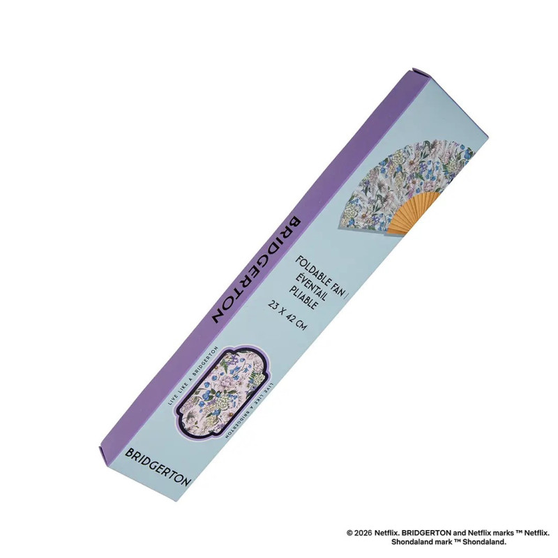 Bridgerton – Eventail Pliable Fleurs de Lys - Moriarty Art Project