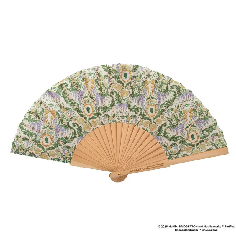 Bridgerton – Eventail Pliable Fleurs de Damas - Moriarty Art Project