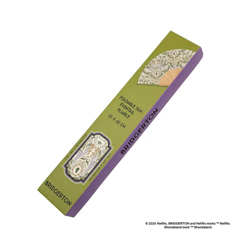 Bridgerton – Eventail Pliable Fleurs de Damas - Moriarty Art Project