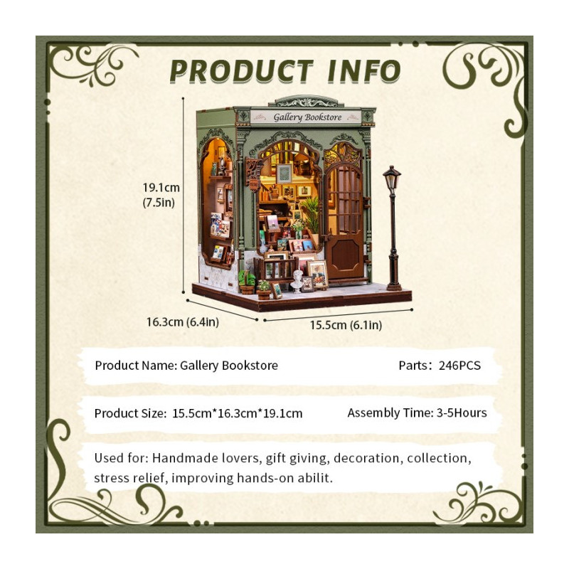Miniature House - Maquette DIY Gallery Bookstore - CuteBee