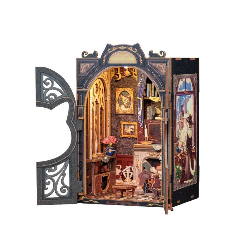 Miniature House - Maquette DIY Count Cat's Study - CuteBee