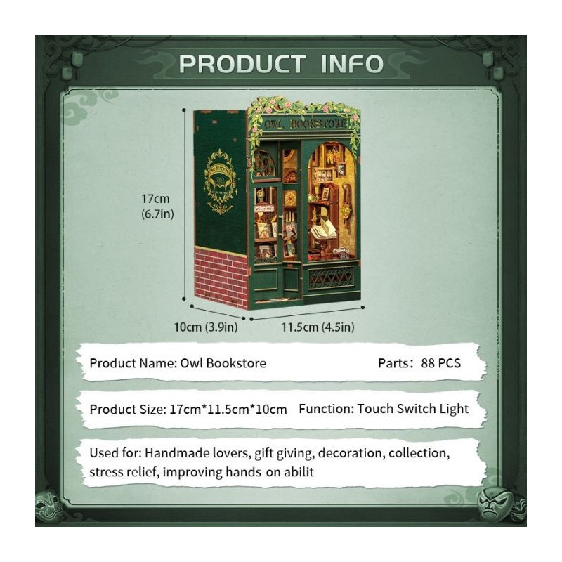 Miniature House - Maquette DIY Owl Bookstore - CuteBee