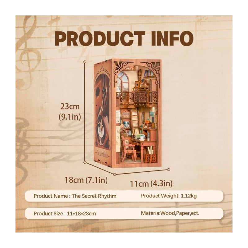 Miniature House - Book Nook Maquette DIY The Secret Rhythm - CuteBee