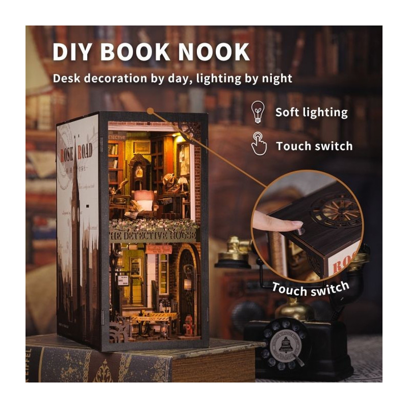 Miniature House - Book Nook Maquette Rose Detective Agency - CuteBee