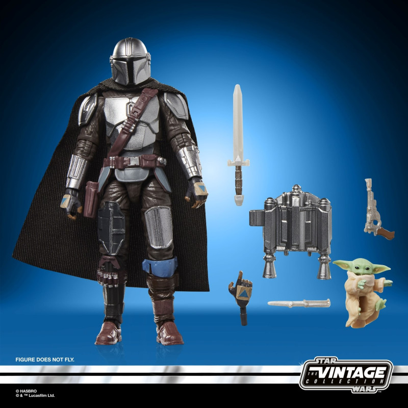 Star Wars - Figurine Vintage Deluxe Mandalorian & Grogu - Hasbro