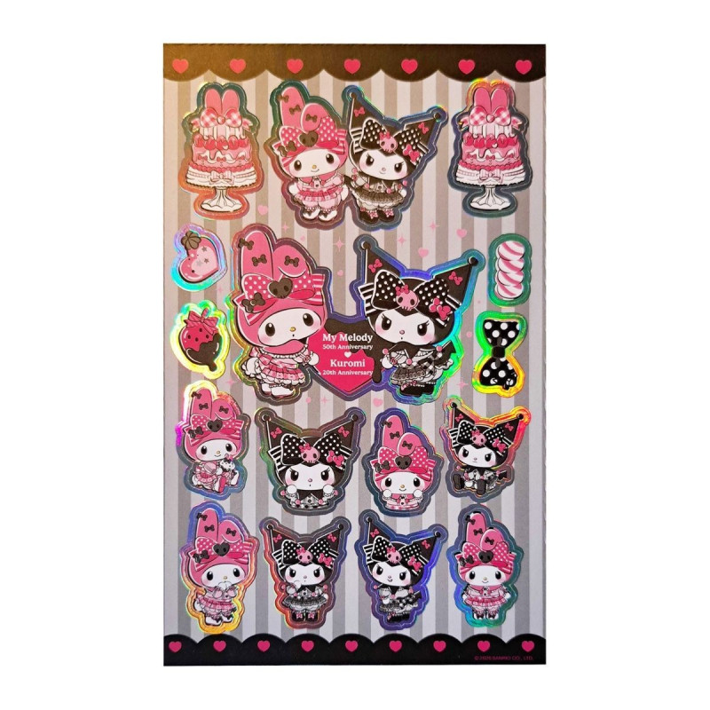 My Melody & Kuromi - Set autocollants Holographic - Sakami