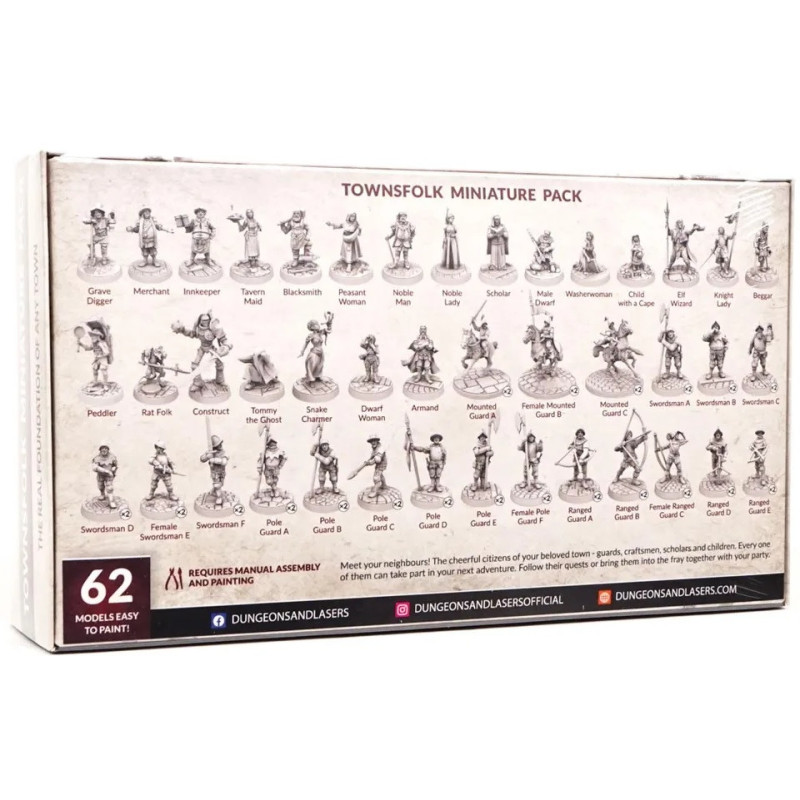 Townsfolk Miniature Pack – Dungeons & Lasers