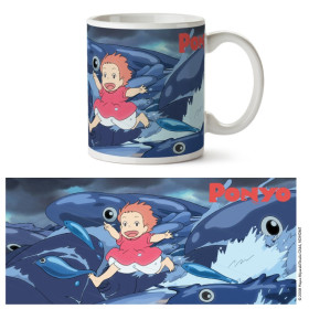Ponyo sur la Falaise - Mug Vagues