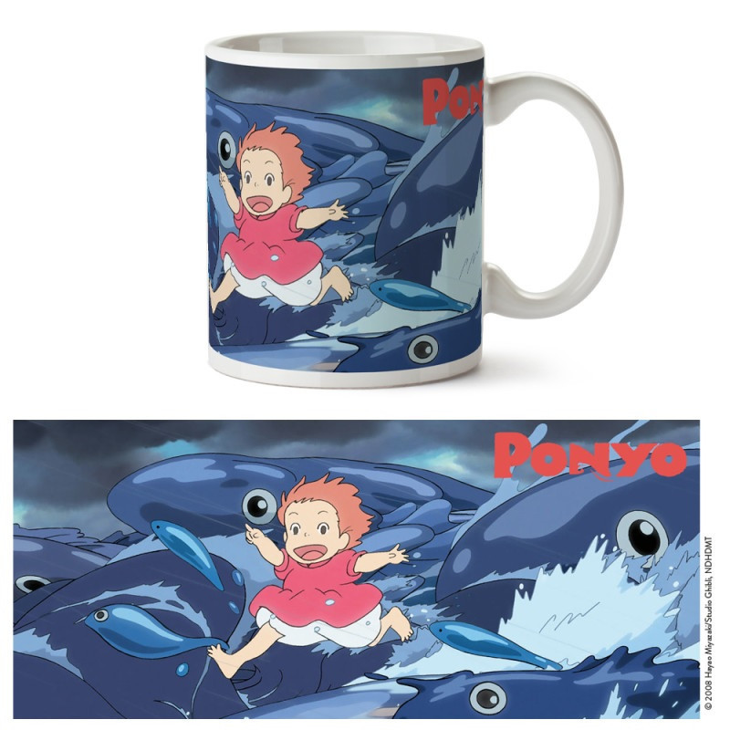 Ponyo sur la Falaise - Mug Vagues