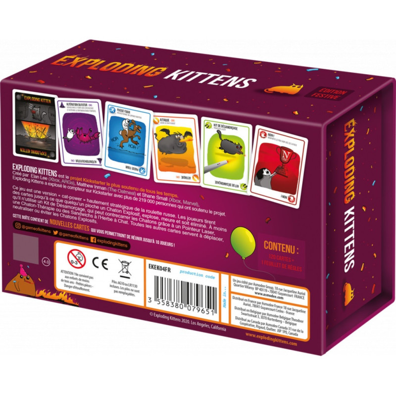 Jeu de société Exploding Kittens : Edition Festive