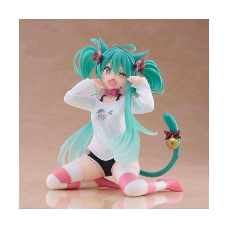 Vocaloid - Figurine PVC Desktop Cute Hatsune Miku Cat Ear T-Shirt 13 cm
