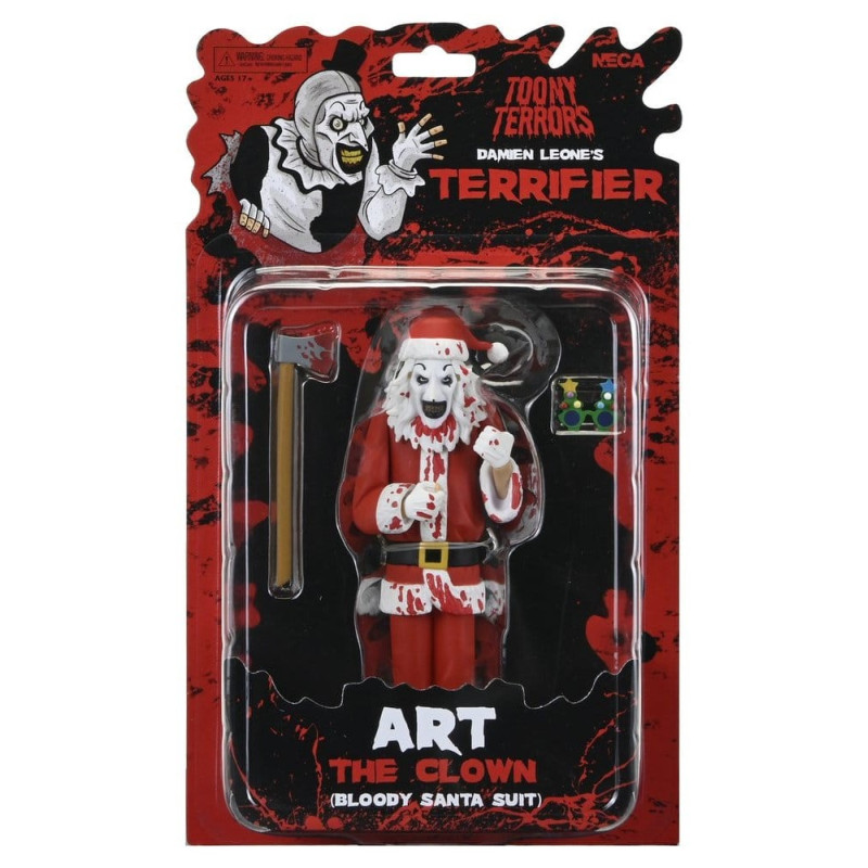 Terrifier 3 - Toony Terrors - Figurine Santa Suit Art the Clown (Bloody Version) 15 cm