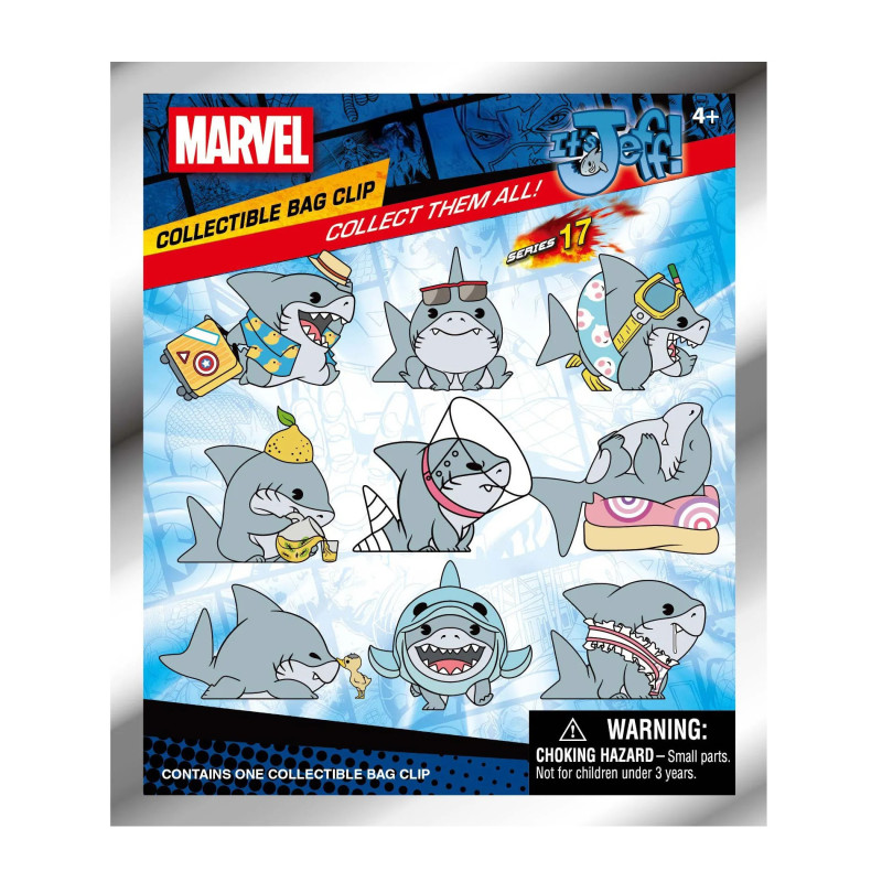 Marvel Rivals - Porte-clé Bag Clip 3D Jeff The Land Shark 1 EXEMPLAIRE ALEATOIRE
