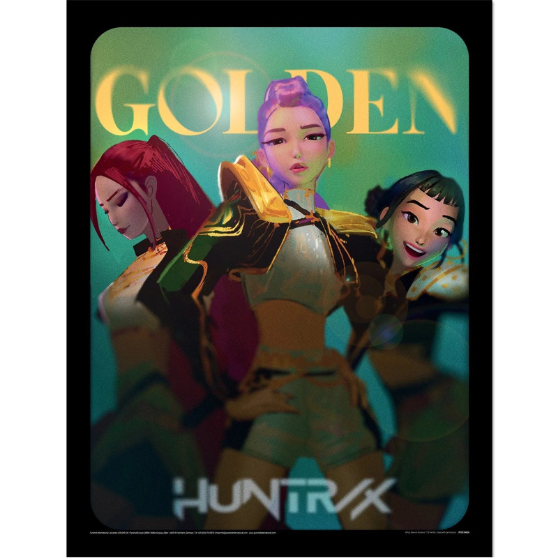 KPop Demon Hunters - Poster encadré Golden (30 x 40 cm)