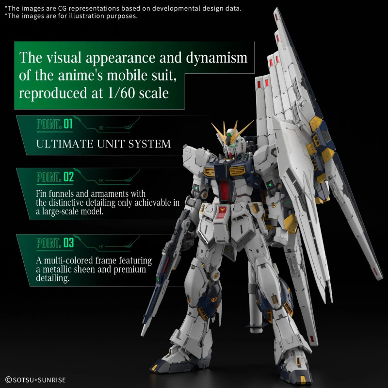 Gundam - PG Unleashed 1/60 RX-93 V Gundam - Bandai