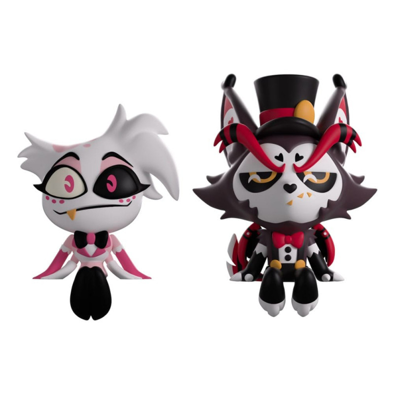Hazbin Hotel - Figurine vinyle Angel Dust & Husk Monitor Buddiez 6 cm