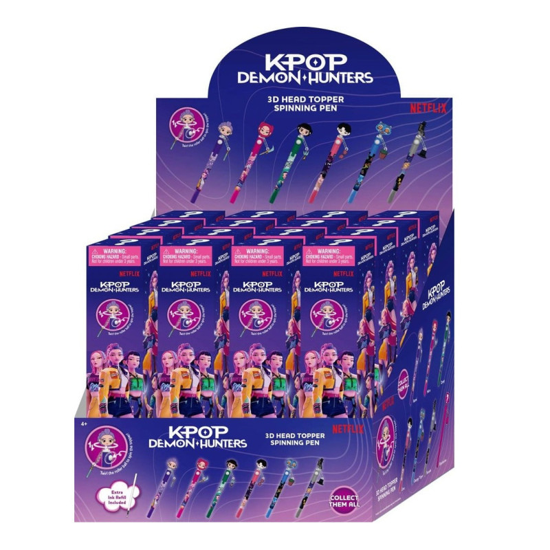 KPop Demon Hunters - Stylos 3D avec Topper - 1 EXEMPLAIRE ALEATOIRE