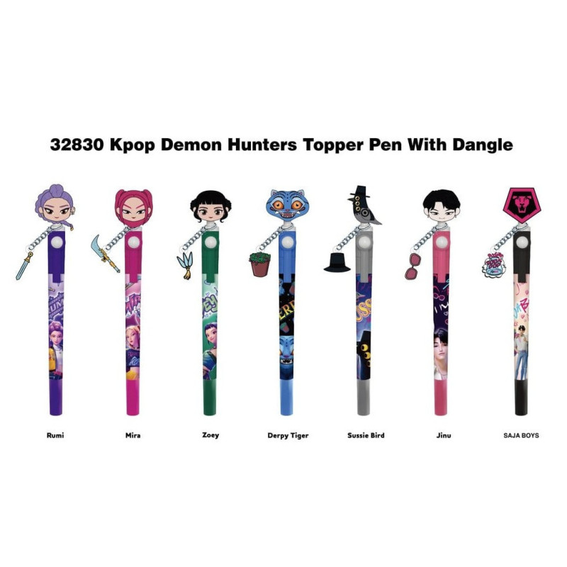 KPop Demon Hunters - Stylo 3D avec Topper - 1 EXEMPLAIRE ALEATOIRE
