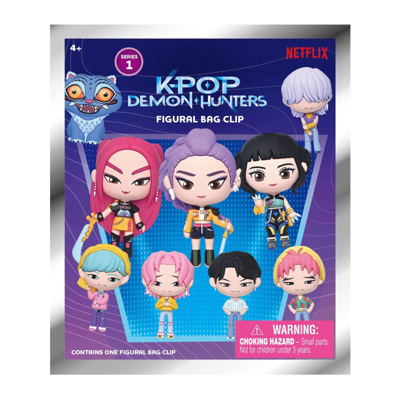 KPop Demon Hunters - Porte-clé 3D Foam Bag Clip - 1 EXEMPLAIRE ALEATOIRE