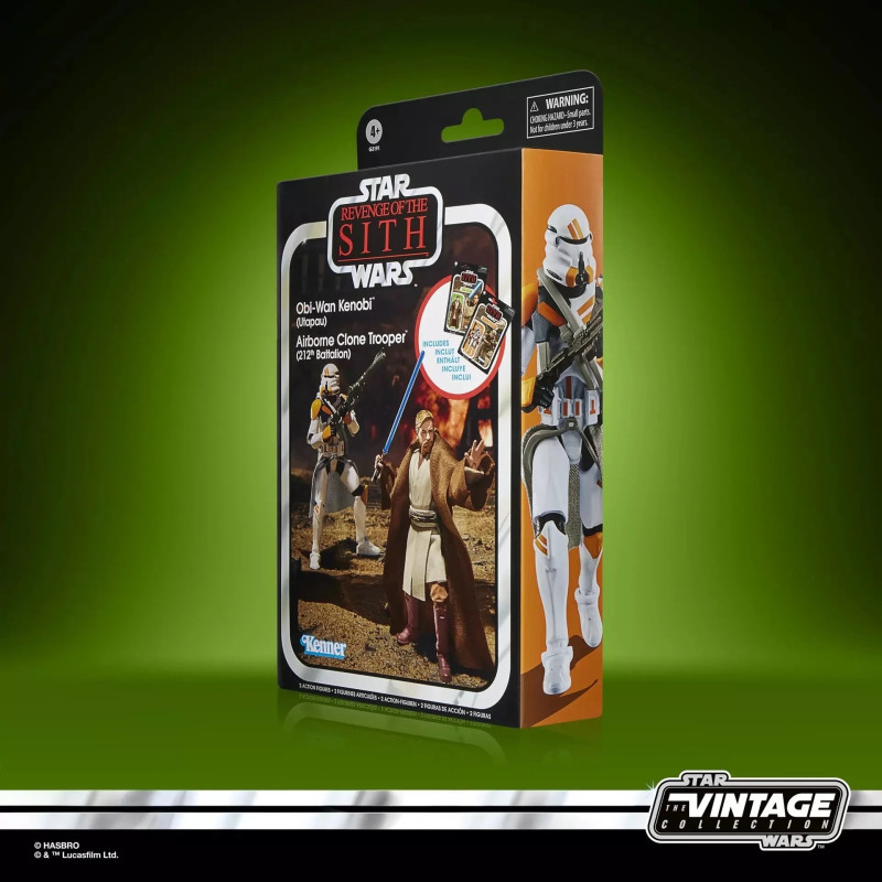 Star Wars III - Set Figurines Vintage Obi-Wan & Soldat Clone - Hasbro
