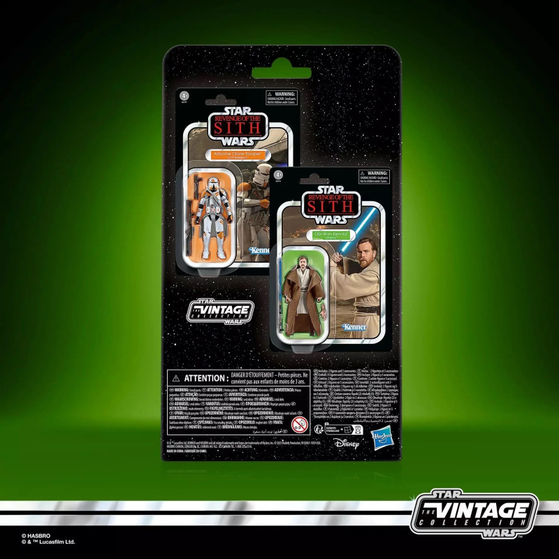 Star Wars III - Set Figurines Vintage Obi-Wan & Soldat Clone - Hasbro