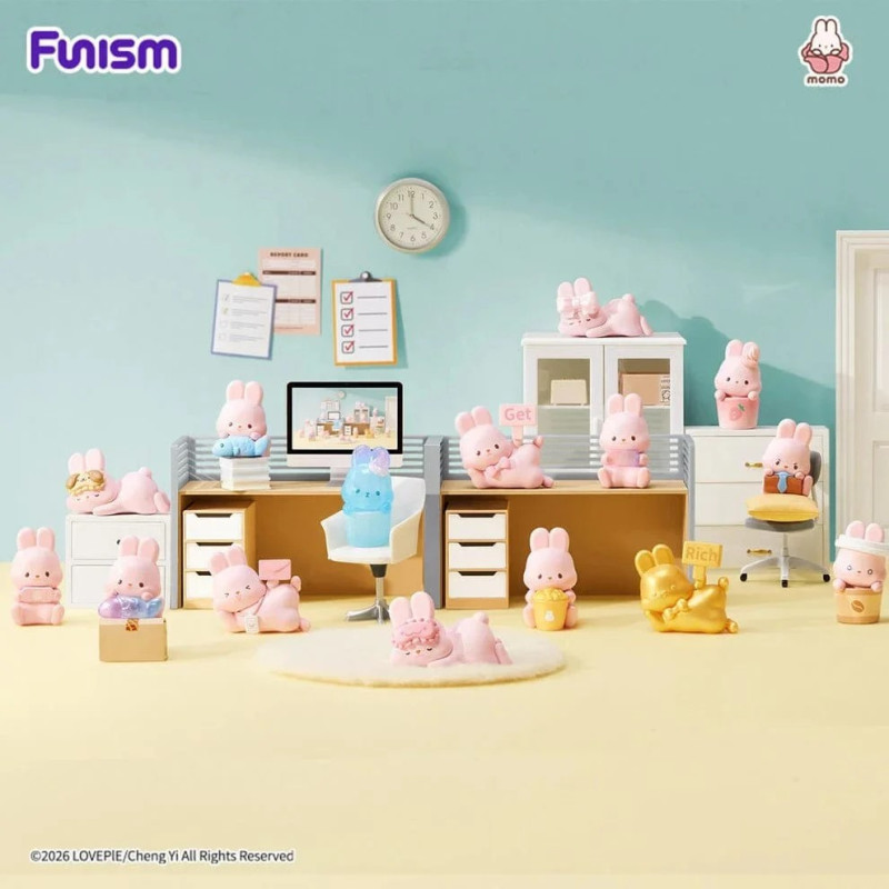 Momo Bunny - Set de 3 Figurines 24h Life Diary Series 1 EXEMPLAIRE ALEATOIRE