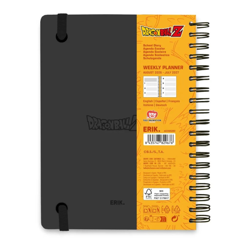 Dragon Ball Z - Agenda Scolaire 2026/2027 Luffy Gear 5 – Erik