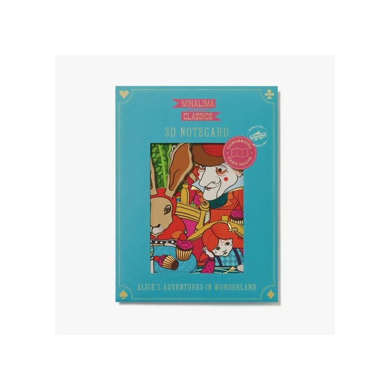 Alice Au Pays des Merveilles - Carte 3D Mad Tea Party - Minalima
