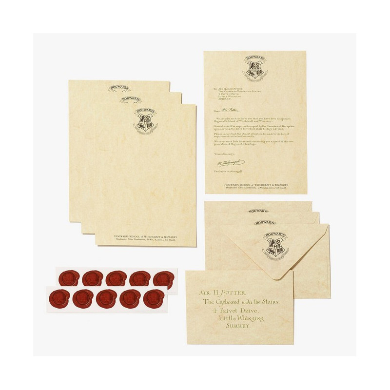 Harry Potter - Set Papeterie Poudlard Admission Letter - Minalima