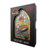 NOVEMBRE 2026 : Jurassic Park - Plaque Lingot en Métal Stained Glass Style 11 cm