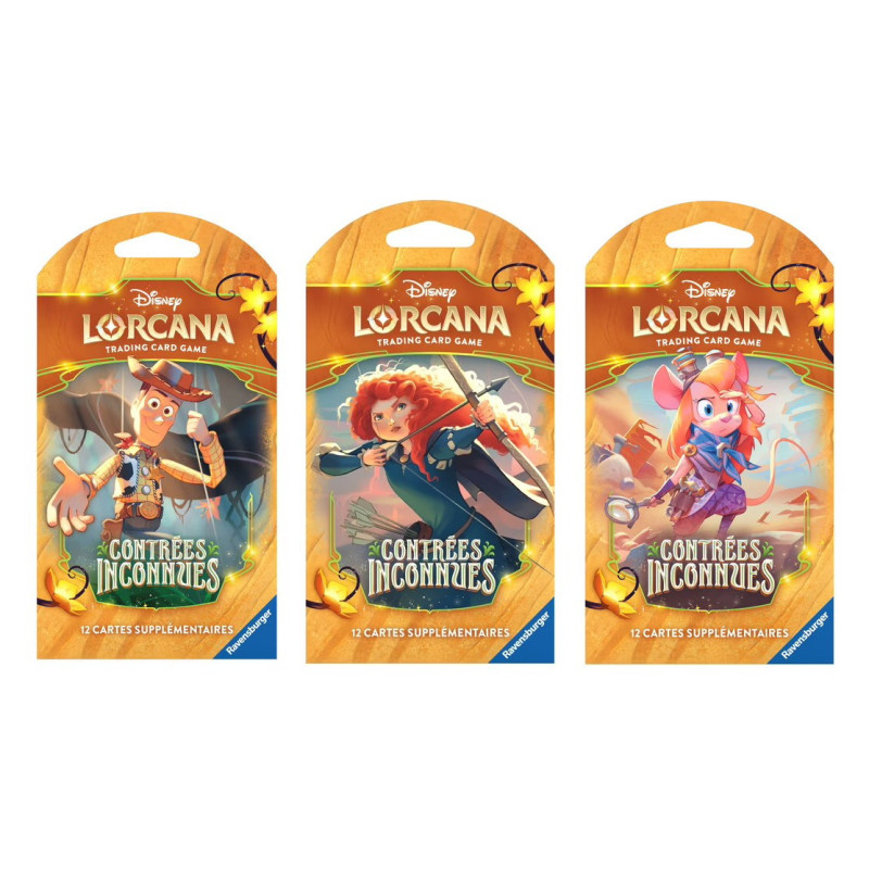 Disney : Lorcana - Chapitre 12 - Contrées Inconnues - FR Trading Cards Booster Sleeved 1 MODELE ALEATOIRE