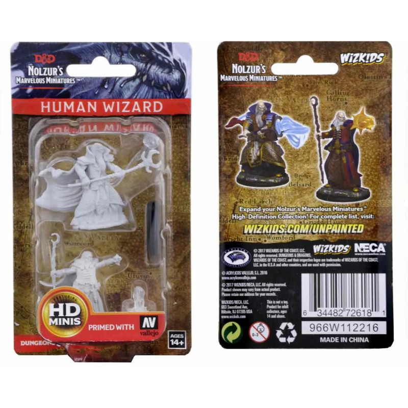 Human Male Wizard à Peindre – D&D Nolzur's – WizKids
