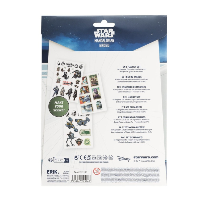 Star Wars : Mandalorian & Grogu - Set d'aimants – Erik
