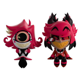 Hazbin Hotel - Figurines Alastor & Niffty Monitor Buddiez 6 cm