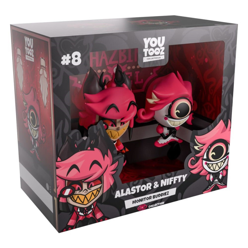 OCTOBRE 2026 : Hazbin Hotel - Figurines Monitor Buddiez Youtooz Alastor & Niffty 6 cm