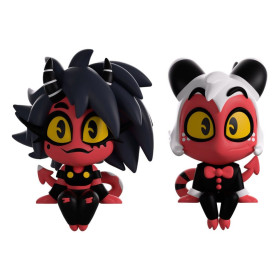 Hazbin Hotel - Figurines Millie & Moxxie Monitor Buddiez 6 cm