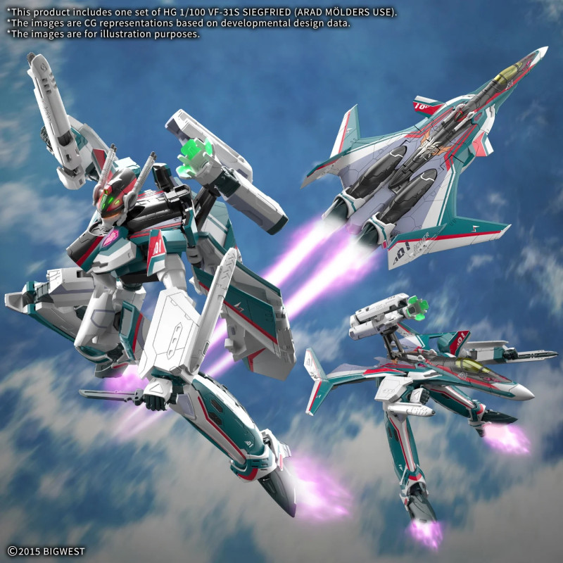 Macross – HG 1/100 VF-31S Siegfried (Arad Molders Use) - Bandai